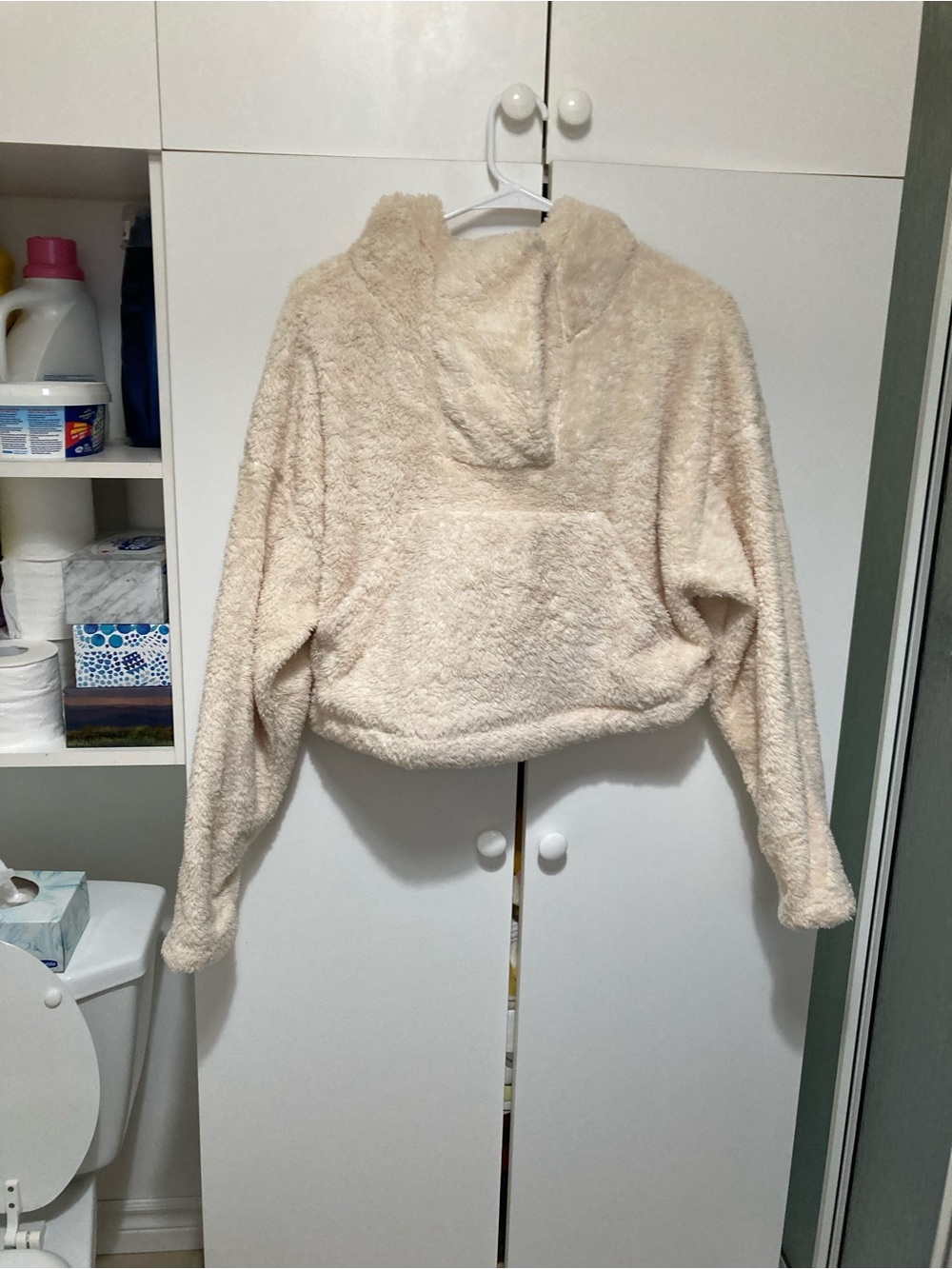 Lole Cozy Cream Sherpa cropped Hoodie - Women Sweater